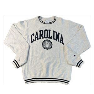 😎 NWOT Men’s grey Champion Reverse Weave UNC Tar Heels crewneck sweatshirt